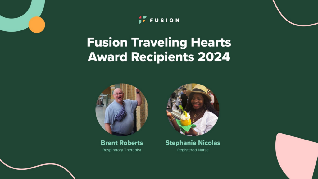 Fusion Traveling Hearts Award Recipients of 2024- Brent Roberts and Stephanie Nicolas